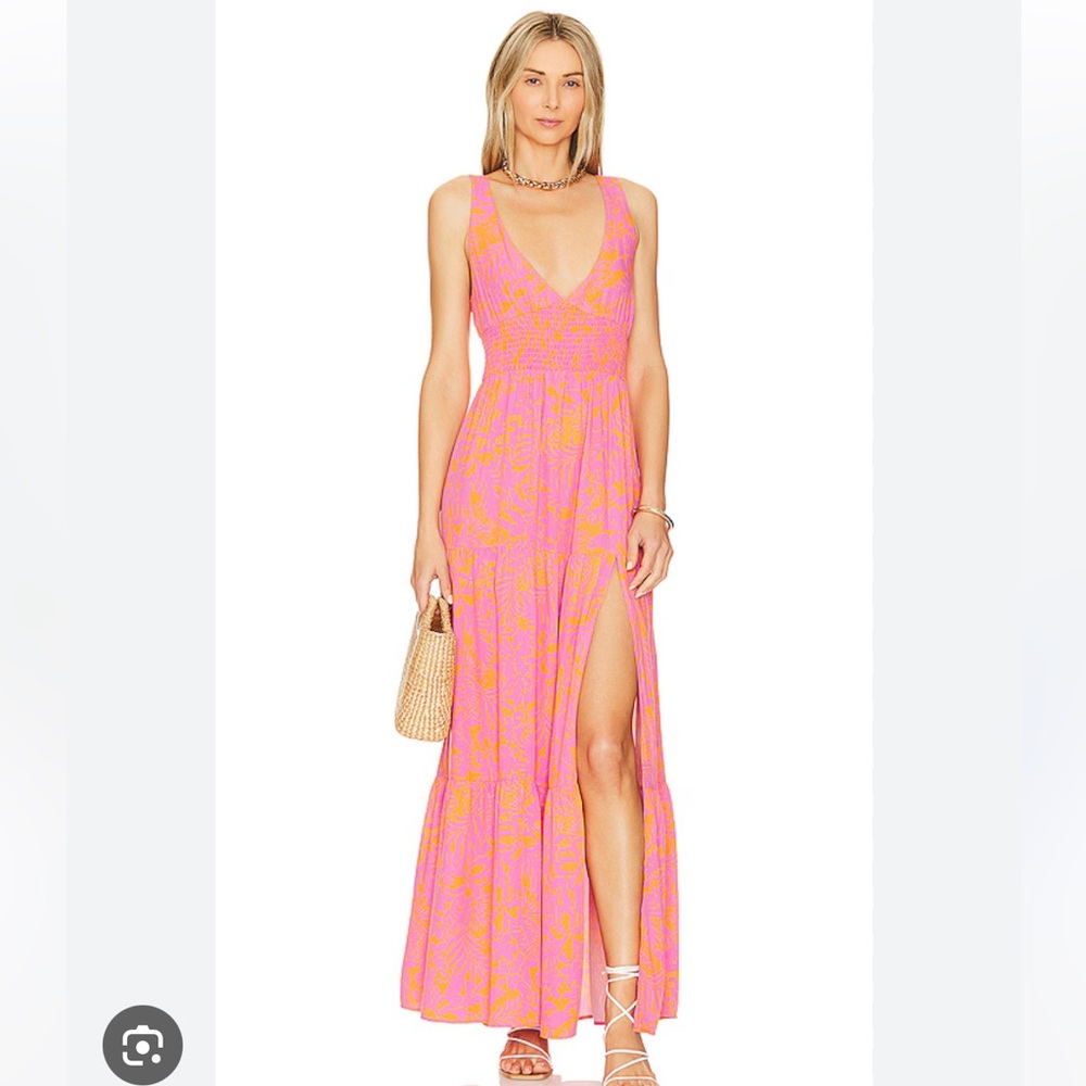 NWT L*SPACE Printed Lilikoi Dress XS